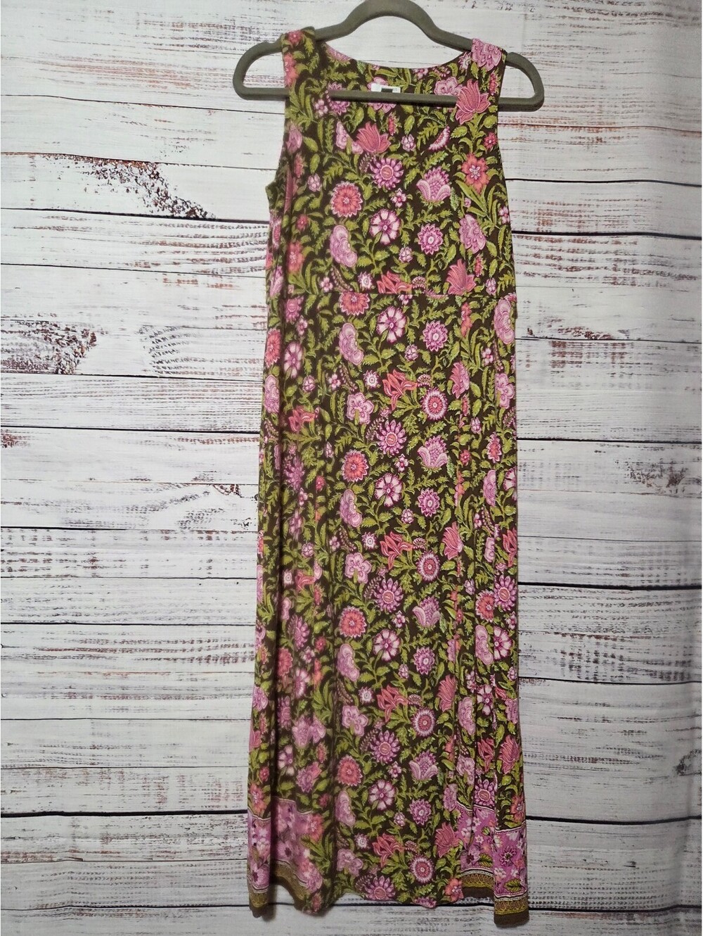 J.Jill Sleeveless Floral Maxi Dress XS Petite Rayon Spandex